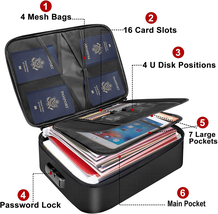 Docsafe Document Bag with Lock,Fireproof 3-Layer File Storage Case with Water-Re image 2