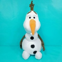 Disney Olaf Plush Frozen Snowman Stuffed Animal 15&quot; White Black Buttons ... - $18.80