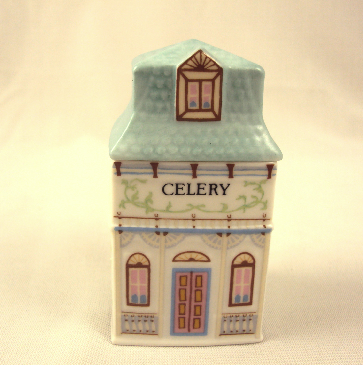 Lenox Spice Village Celery Spice Jar 1989 Vintage Victorian NIB Free