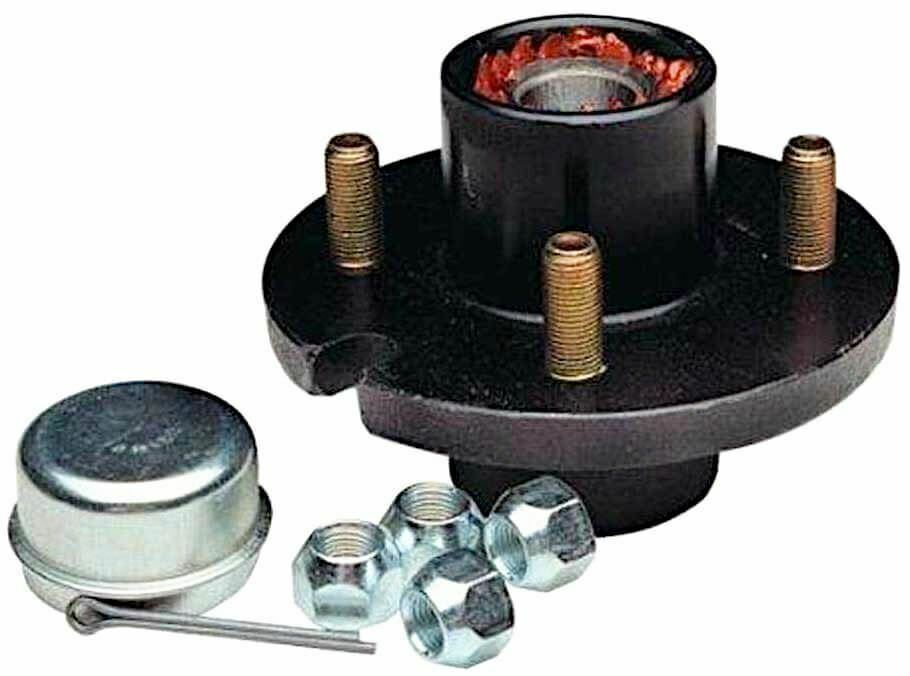 4 Bolt Trailer Hub Kit for 11/16" Spindle, 1150 Lbs. Capacity