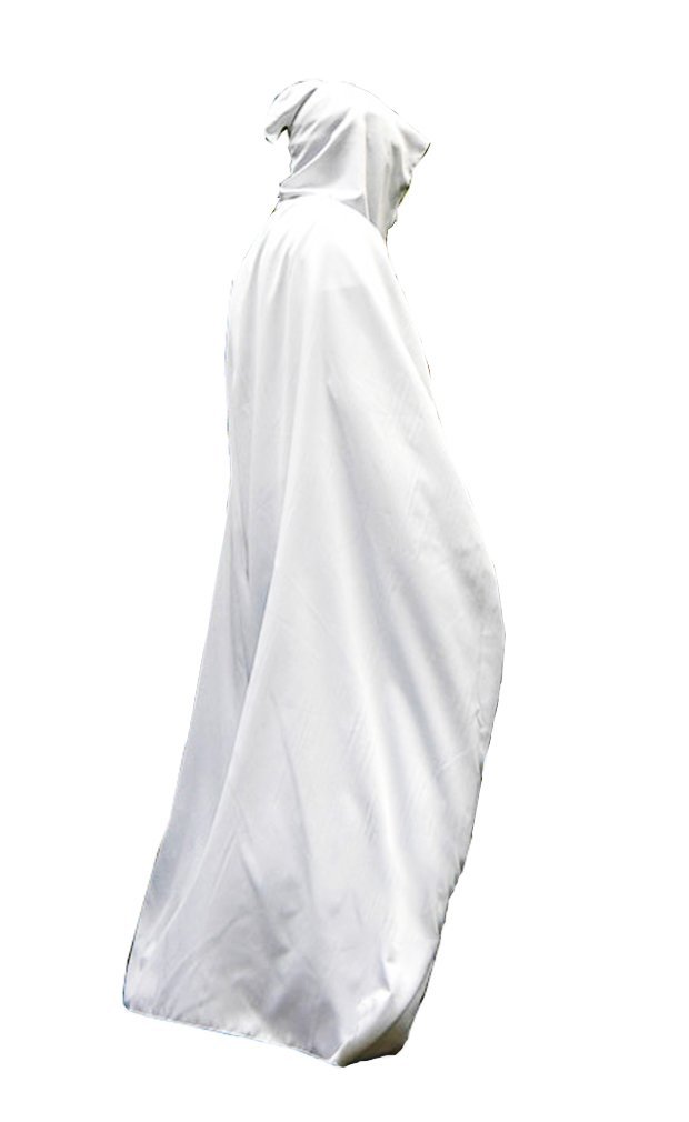 Women' Ghost Hooded Cape Role Play Halloween Costumes White 150cm L