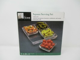 At Home Wth Meijer-5pc Square Serving Set Glass (New) - $6.92