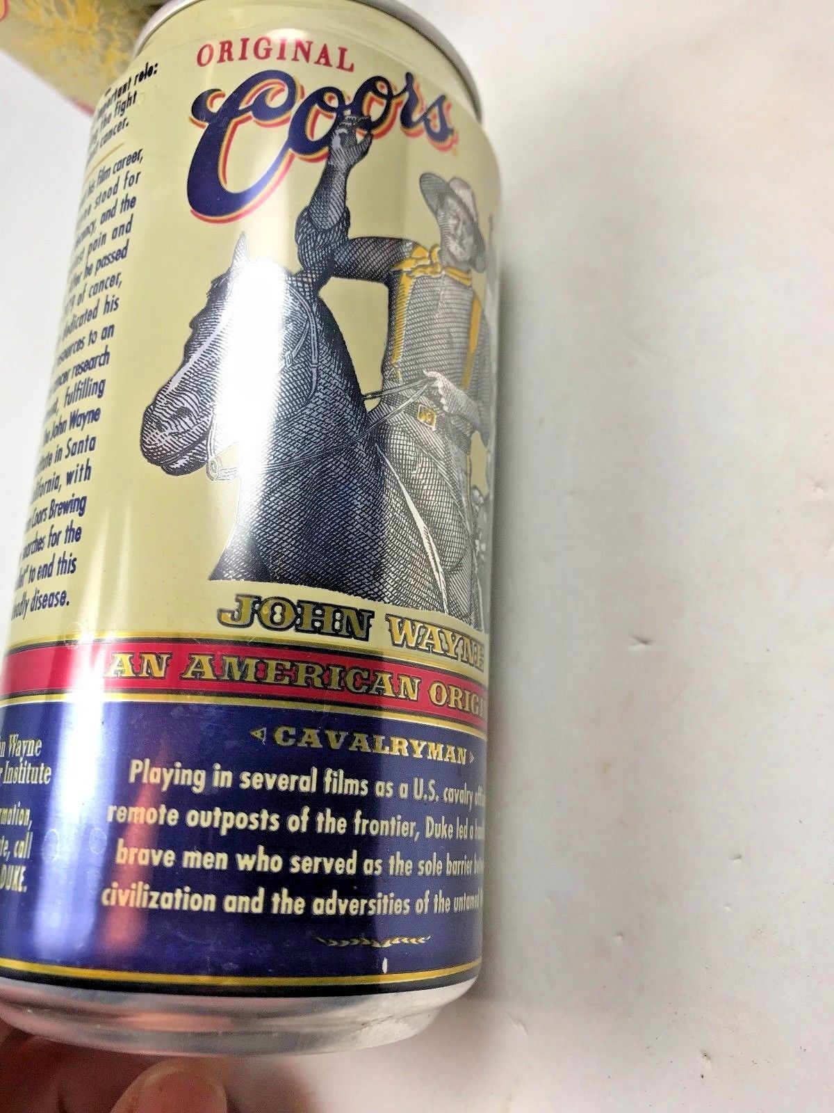 JOHN WAYNE Cowboy Coors Banquet Beer Full Case of 24 empty cans 1997