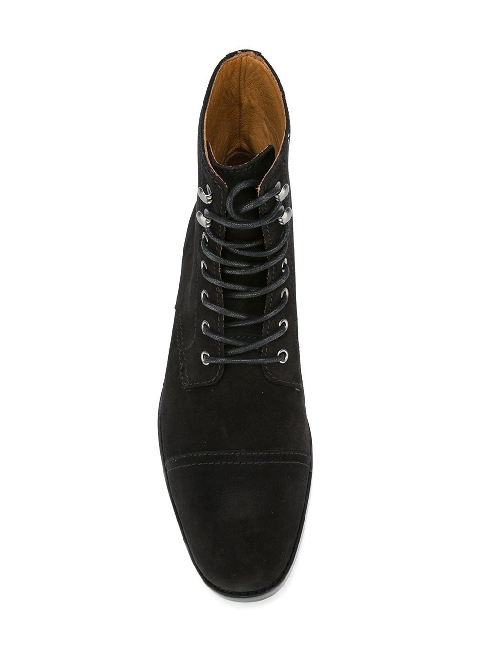 Handcrafted mens fashion black suede lace up boots, Men suede ankle