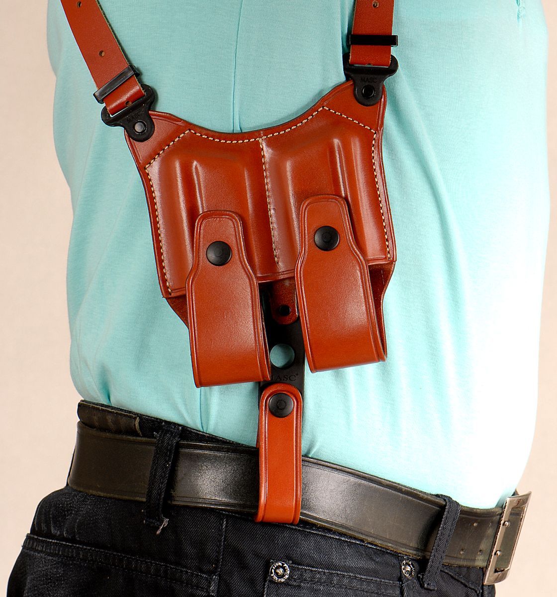 Masc Leather Shoulder Holster For Desert Eagle Fits All Calibers With 6