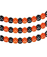 PANDA SUPERSTORE Set of 10 Black&amp;Orange[Pumpkin] Halloween Banners Bar/P... - $20.25