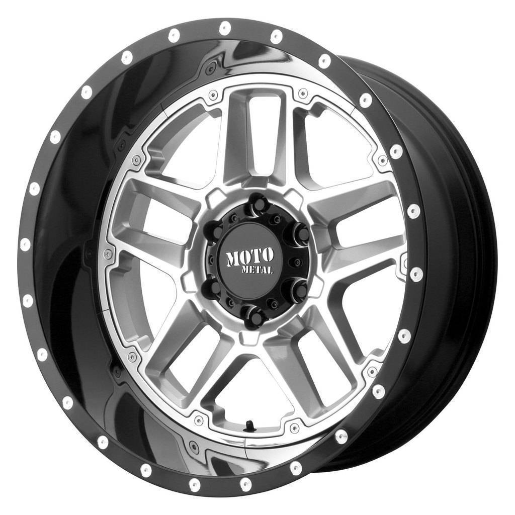 Set of 5 20" Moto Metal MO987 Wheels 20x12 5x5/5x127 44 Silver Black