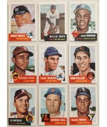 1953 Topps 1991 Archives HOF 9 Card Lot Mantle Mays Paige Jackie Robinso... - $99.99