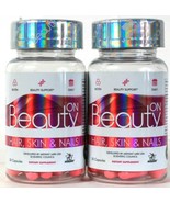 2 Bottles On Beauty Hair Skin &amp; Nails 30 Count Daily Capsules Dietary Su... - $31.99