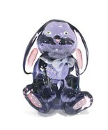 Fenton Purple Long Eared Bunny Rabbit Hand Painted Signed Logo &amp; Origina... - $89.99