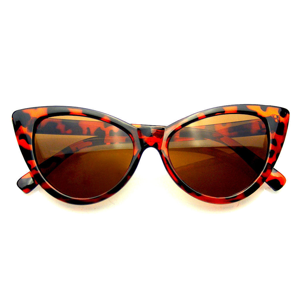 Super Cateye Fashion Hot Tip Vintage Pointed Cat Eye Sunglasses Sunglasses