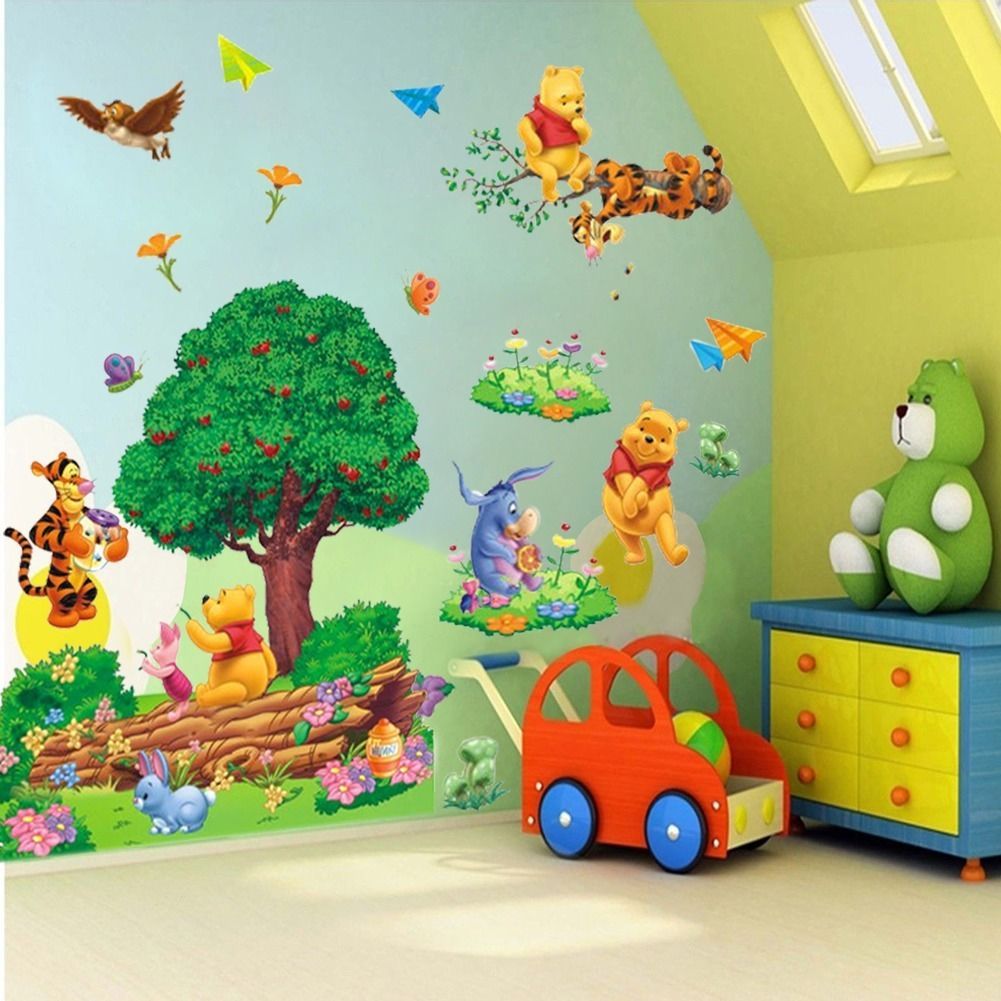 Large Winnie The Pooh Wall Sticker Art Vinyl Decals Kids Room Decor xy