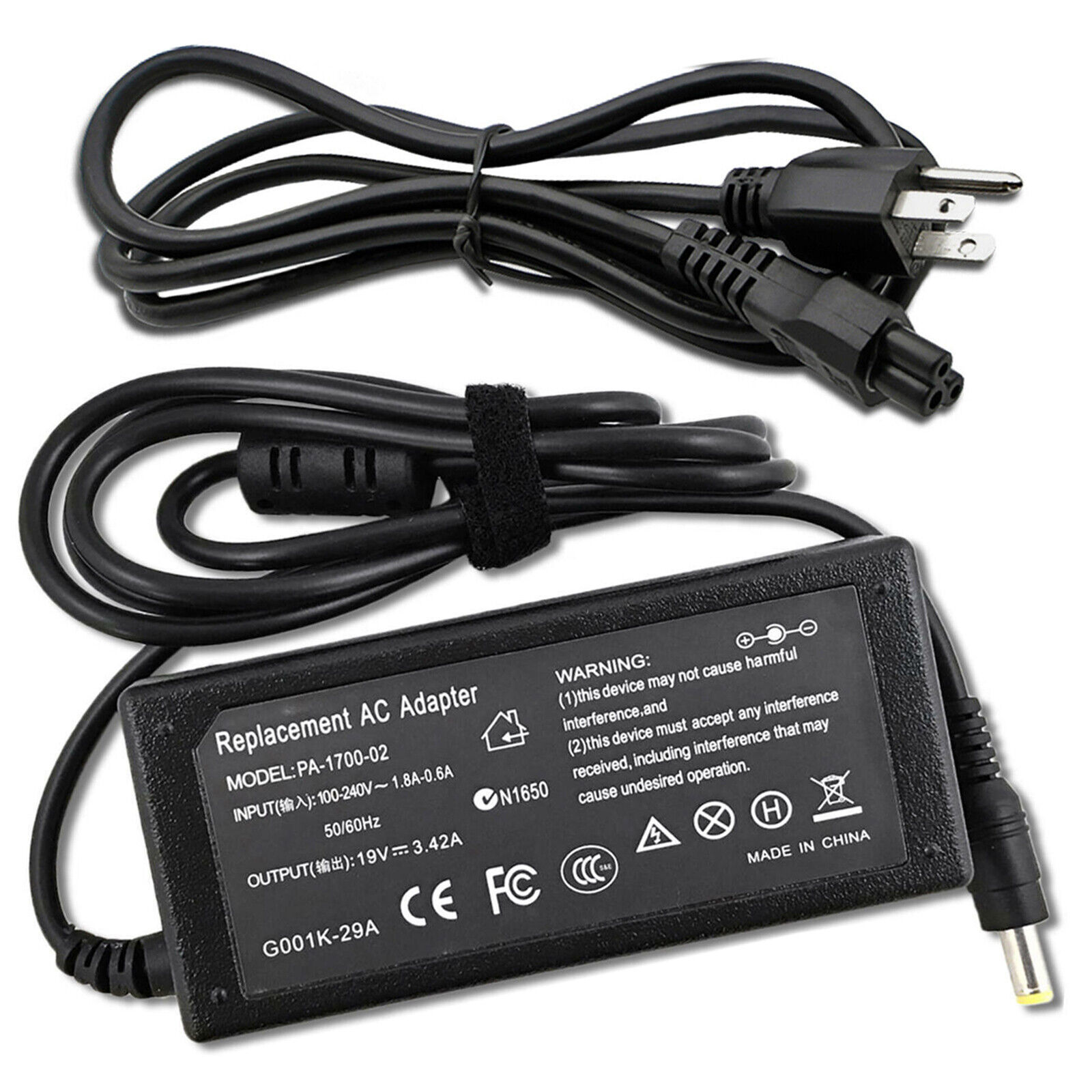 Ac Power Adapter Charger & Cord 65W For Acer Aspire 3 A315-21-95Kf A315-54