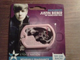 EXCLUSIVE Justin Bieber MY WORLD WEARABLE FRAGRANCE DOG TAGS - TOUR STYLE! - $39.59