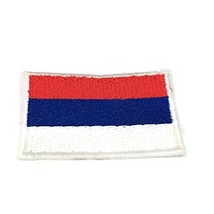 Flag of Serbia Patch National Country Emblem Crest Badge Small 1.2" x 1.8" Ir... - $15.85