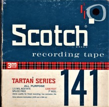 Scotch recording Tape Reel to Reel : Tartan Series 141 - 7&quot; Reel - 1200 ft - $6.00
