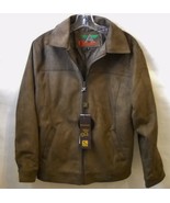 A Collezioni Brown Jacket New Collection Coat Zipper Pockets Lined Size ... - $125.00