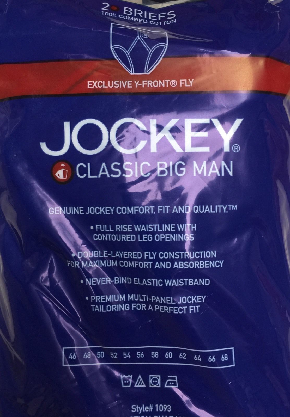 68 Jockey Big Man Classic Brief 52 58 56 50 64 54 60 Sizes 46,48