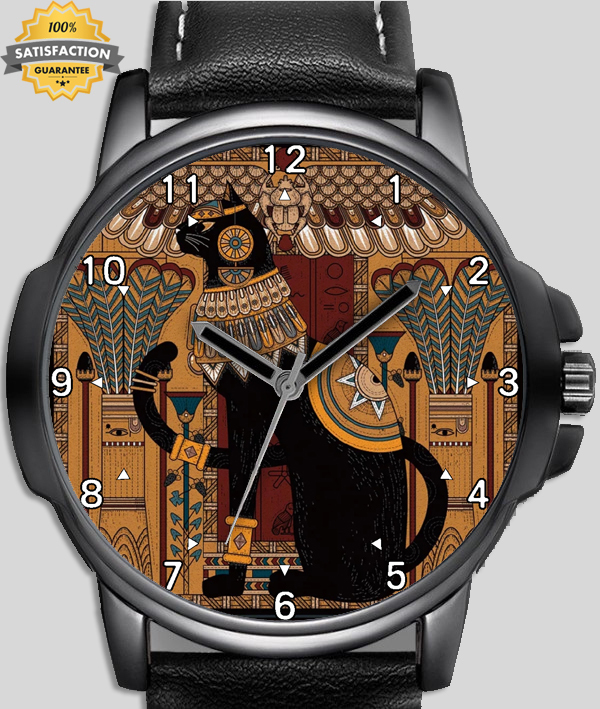 Egyptians Cat vintage art Unique Wrist Watch FAST UK