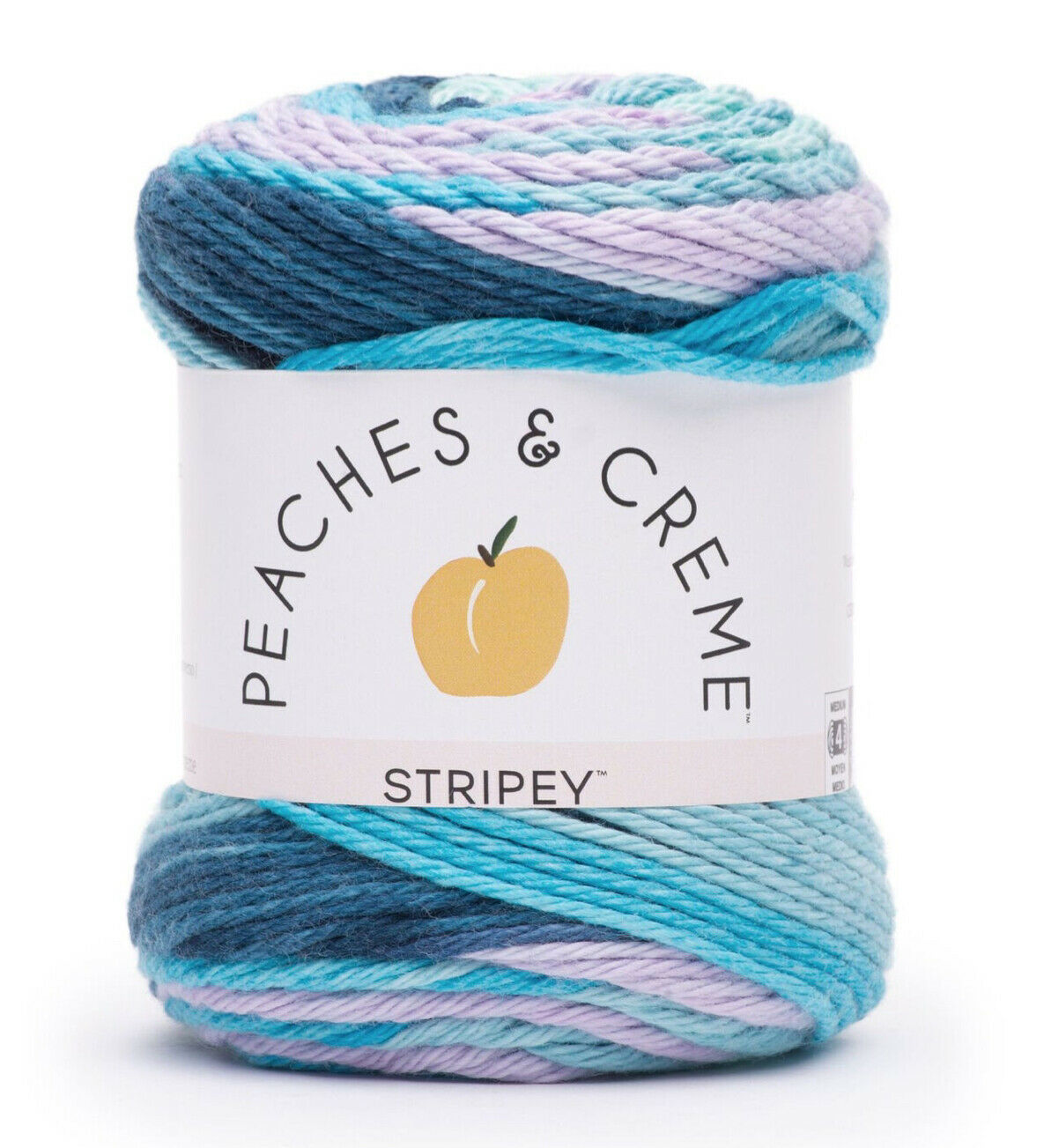 Peaches And Cream Stripey 2 oz 102 Yds.100 Cotton Yarn, Evening Sea Yarn