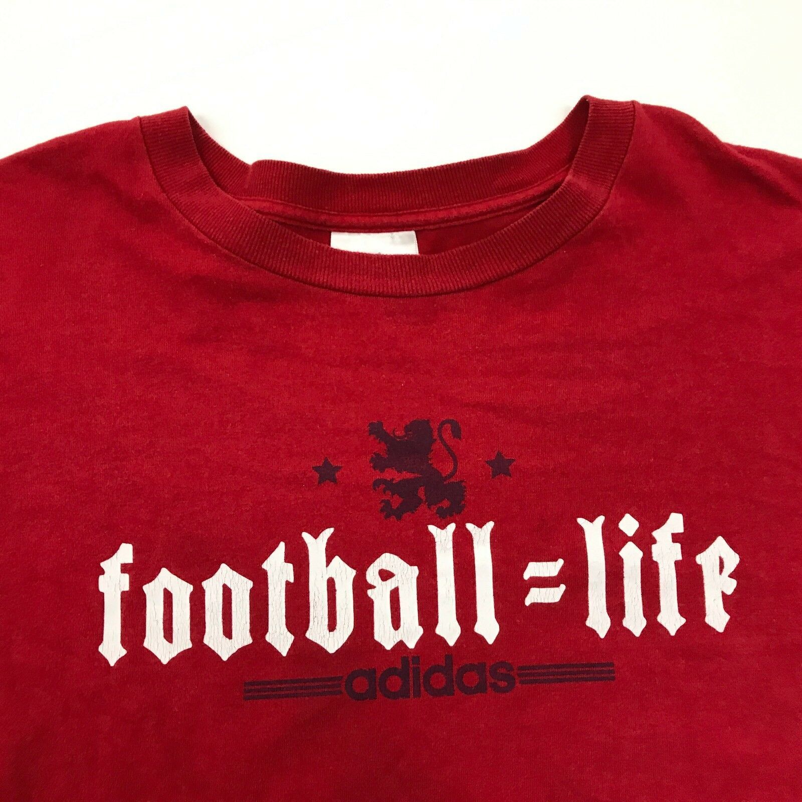 VINTAGE Adidas Soccer Shirt Men's Size 2XL XXL Red Short Sleeve Football = Life Activewear Tops