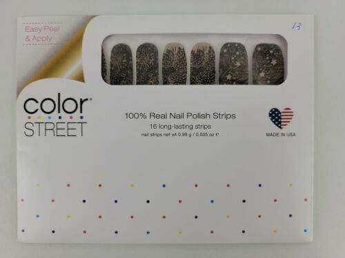 Primary image for Color Street NEW YEAR WISHES Nail Polish Strips Black & Gold Fireworks RETIRED!
