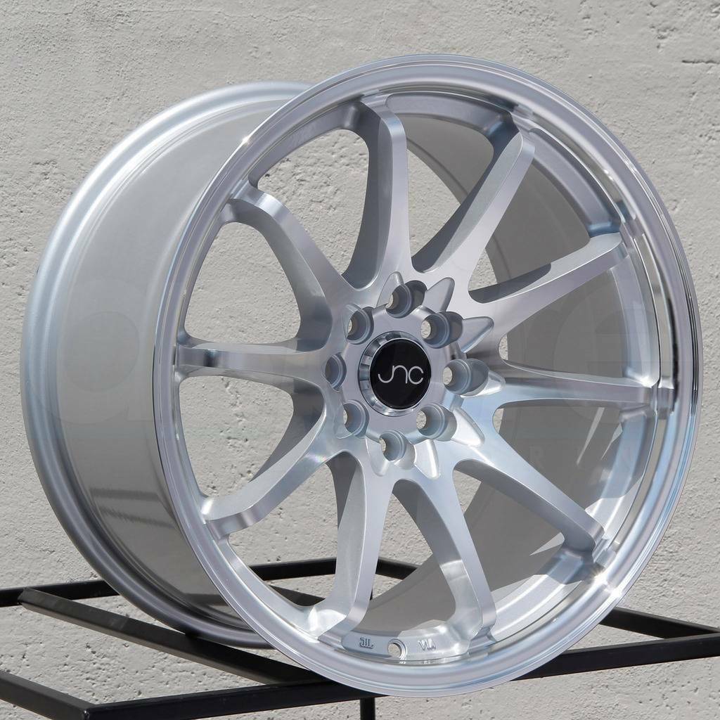 18x9.5 JNC 006 JNC006 5x100/5x114.3 15 Silver Machine Face Wheel New ...