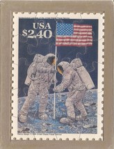 USPS POSTCARD - Commemorative Puzzle series - MOON LANDING - FREE SHIPPING - $15.00