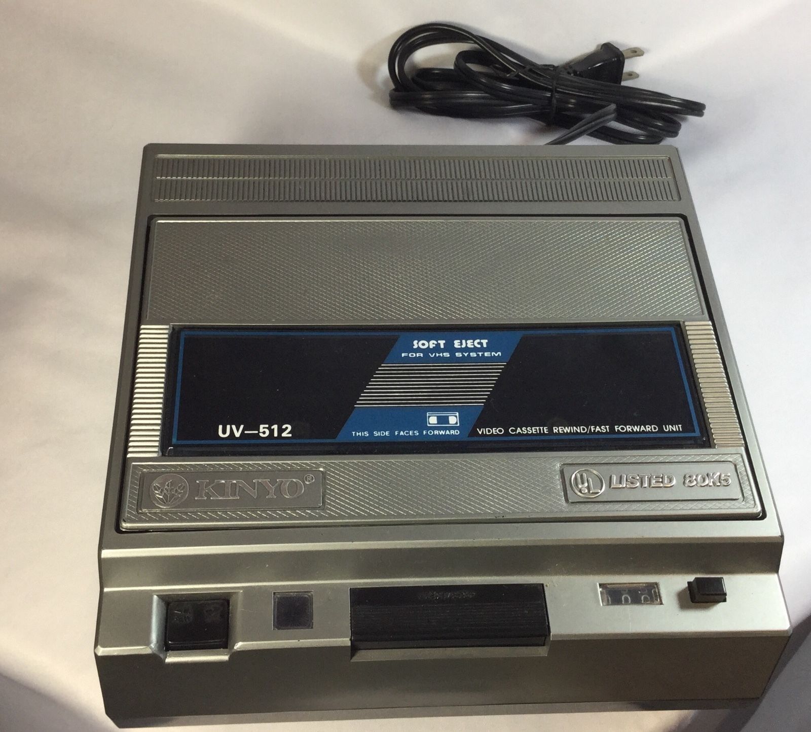 KINYO 2way VHS VCR Video Soft Eject VHS Tape Rewinder with Counter UV