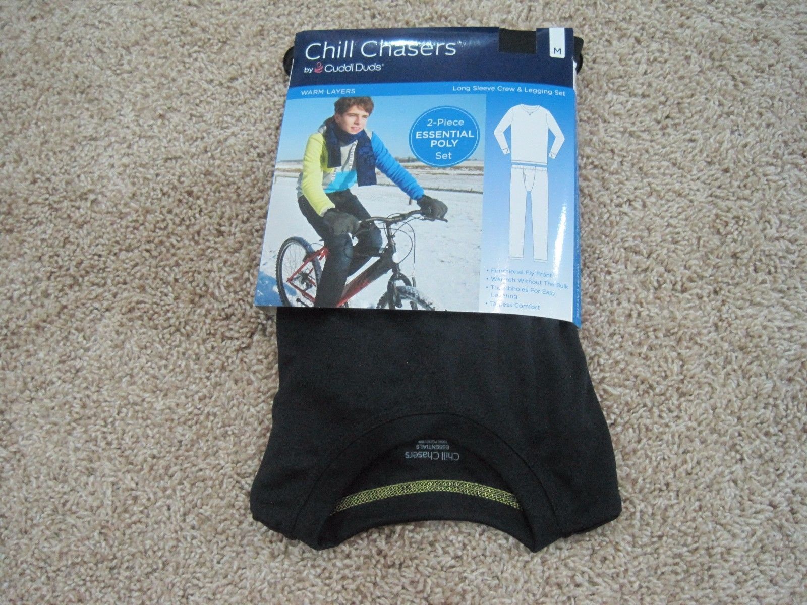 BNWT Chill Chasers by Cuddl Duds Boys long sleeve crew&legging set, M(8 ...