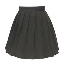 Girl&#39;s A-lines Pleated High Waist Short Costumes Skirts(M,Black) - $19.79