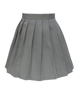 Girl&#39;s High waisted Pleated Flared Costumes Skirts (XS,Dark grey ) - $19.79
