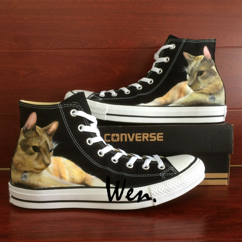 Pet Cat Original Design Sneaker Men Women's Converse All Star Hand Painted Shoes