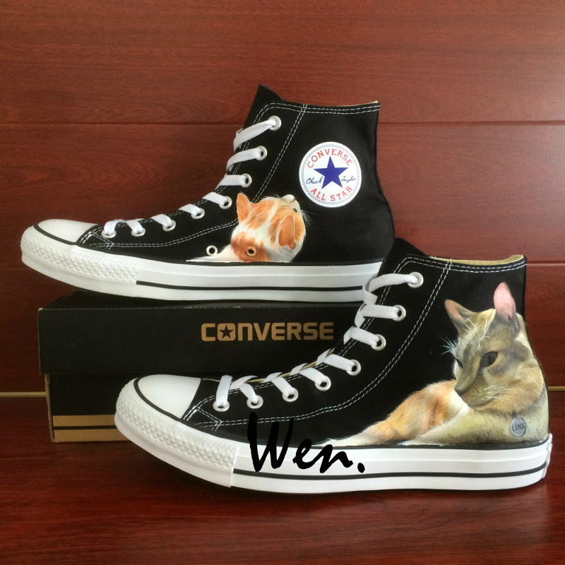 Pet Cat Original Design Sneaker Men Women's Converse All Star Hand