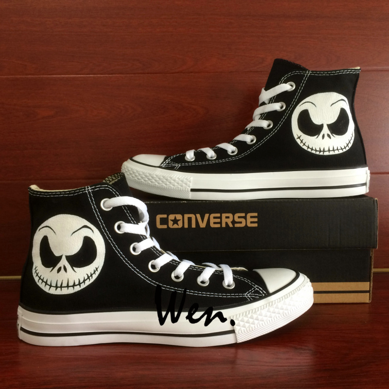 Converse All Star Hand Painted Shoes Jack Skellington Nightmare before Christmas