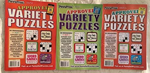 Lot of (3) Penny Press Approved Variety Puzzles Word Games Puzzle Book ...