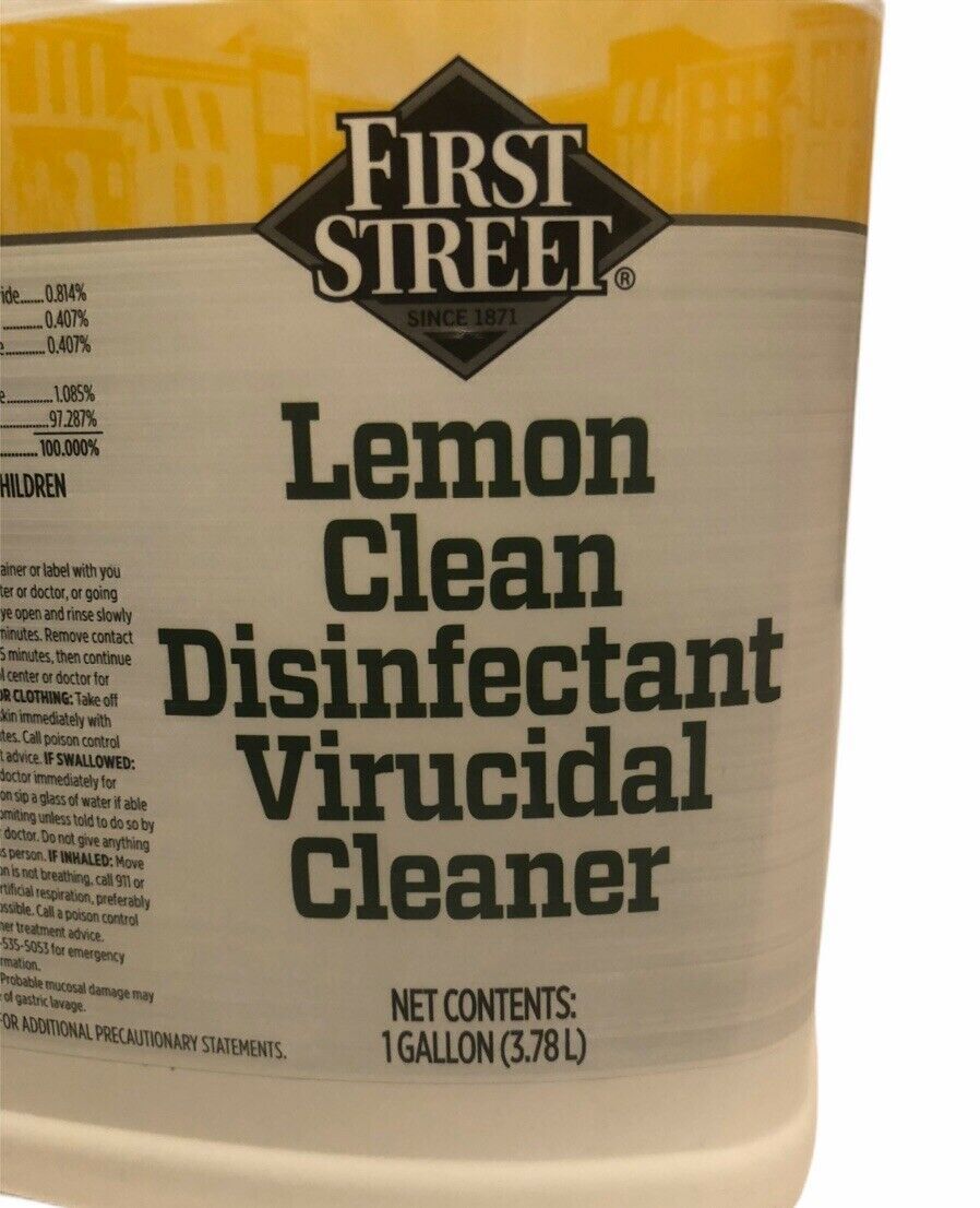 First Street Lemon Disinfectant Virucidal Cleaner KILL VIRUSES BACTERIA
