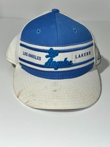 Reebok Los Angeles Lakers NBA 6-Panel Cap Style Hat Men's Size 7 1/8 White/Blue - $25.14
