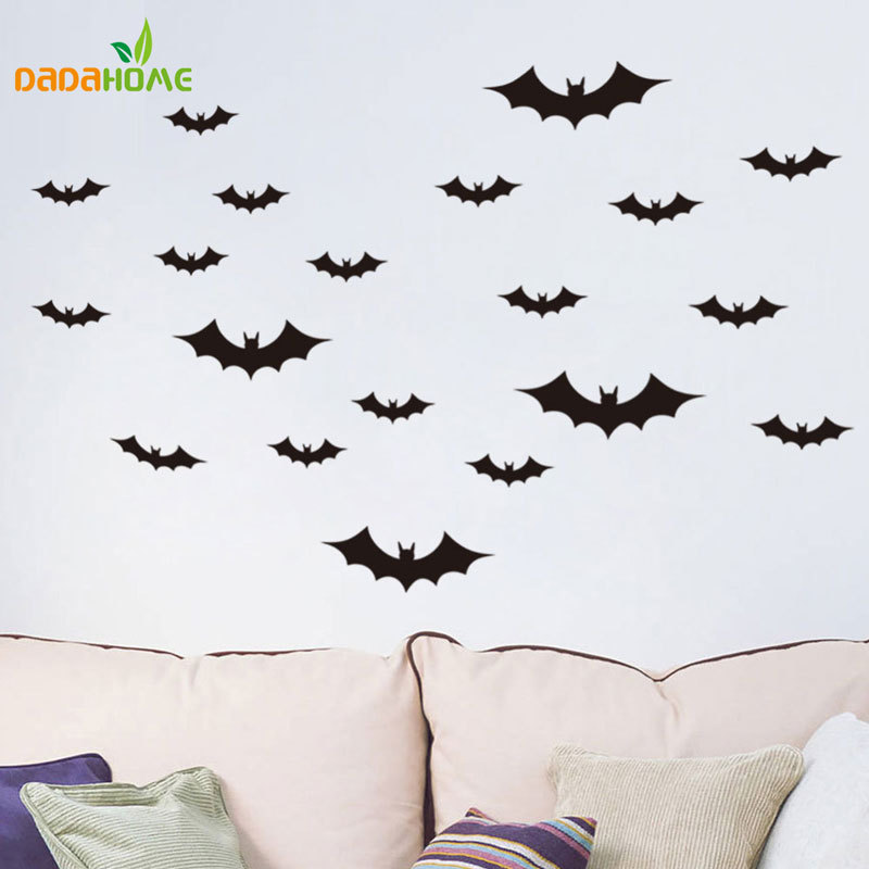 Halloween Black bat wall sticker home decor living room