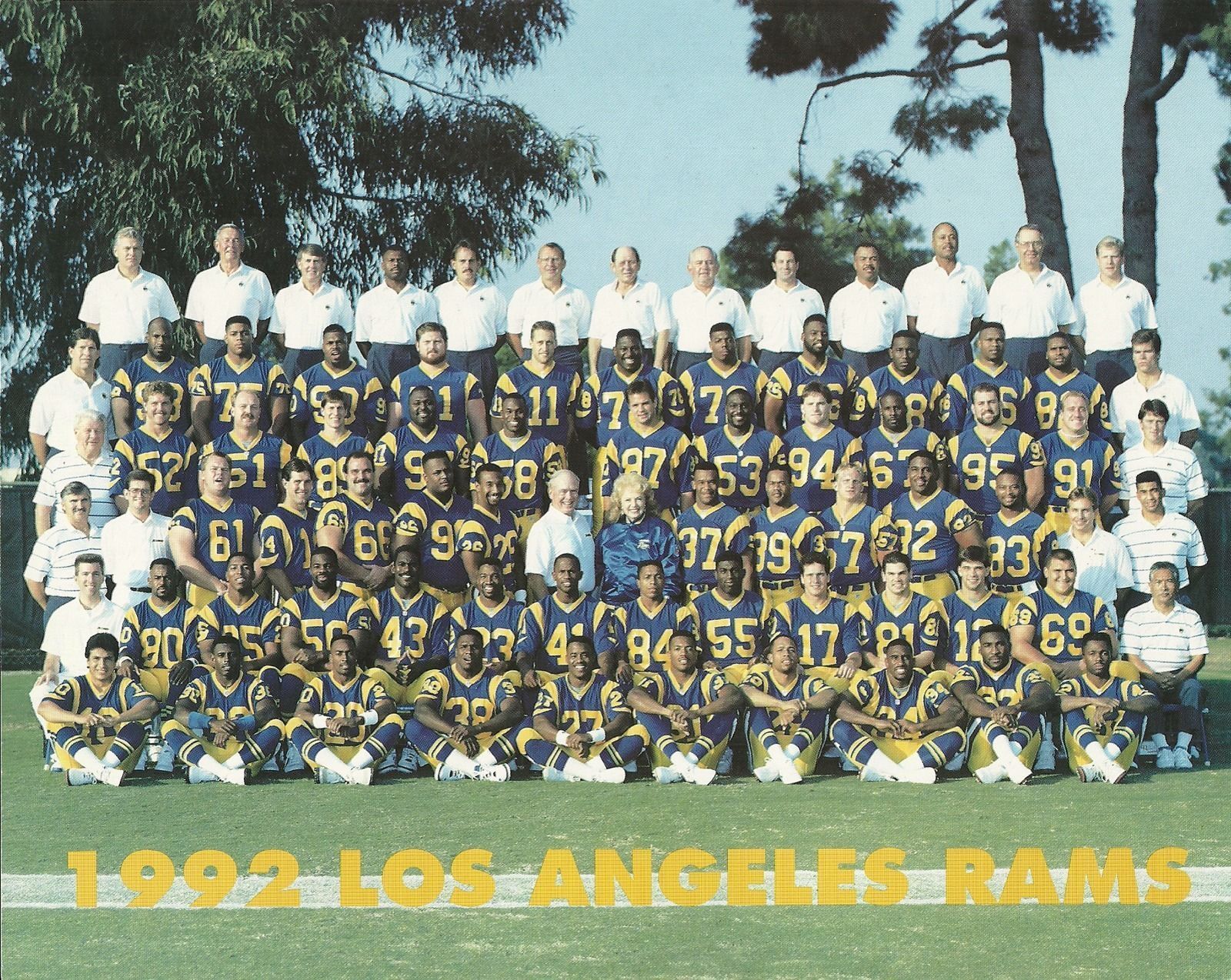 1992 LOS ANGELES RAMS 8X10 TEAM PHOTO FOOTBALL NFL PICTURE LA