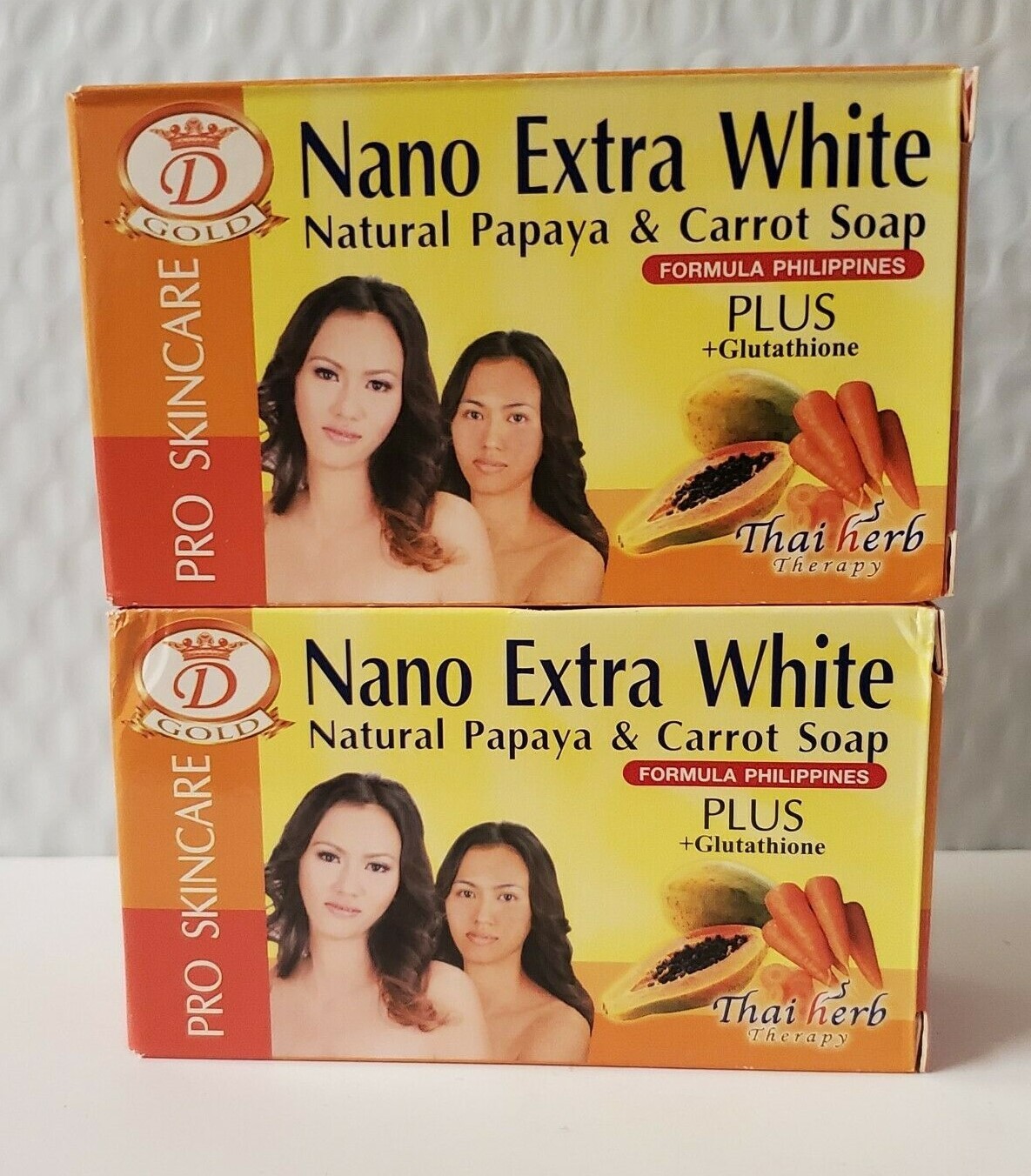 Nano Extra White Soap With Papaya And Carrot 160g 1 Box Other Skin Care