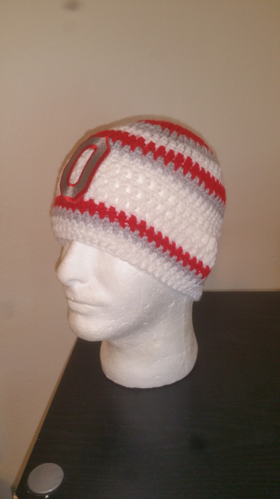 Ohio State Buckeyes Inspired Handmade Crochet Beanie - College-NCAA