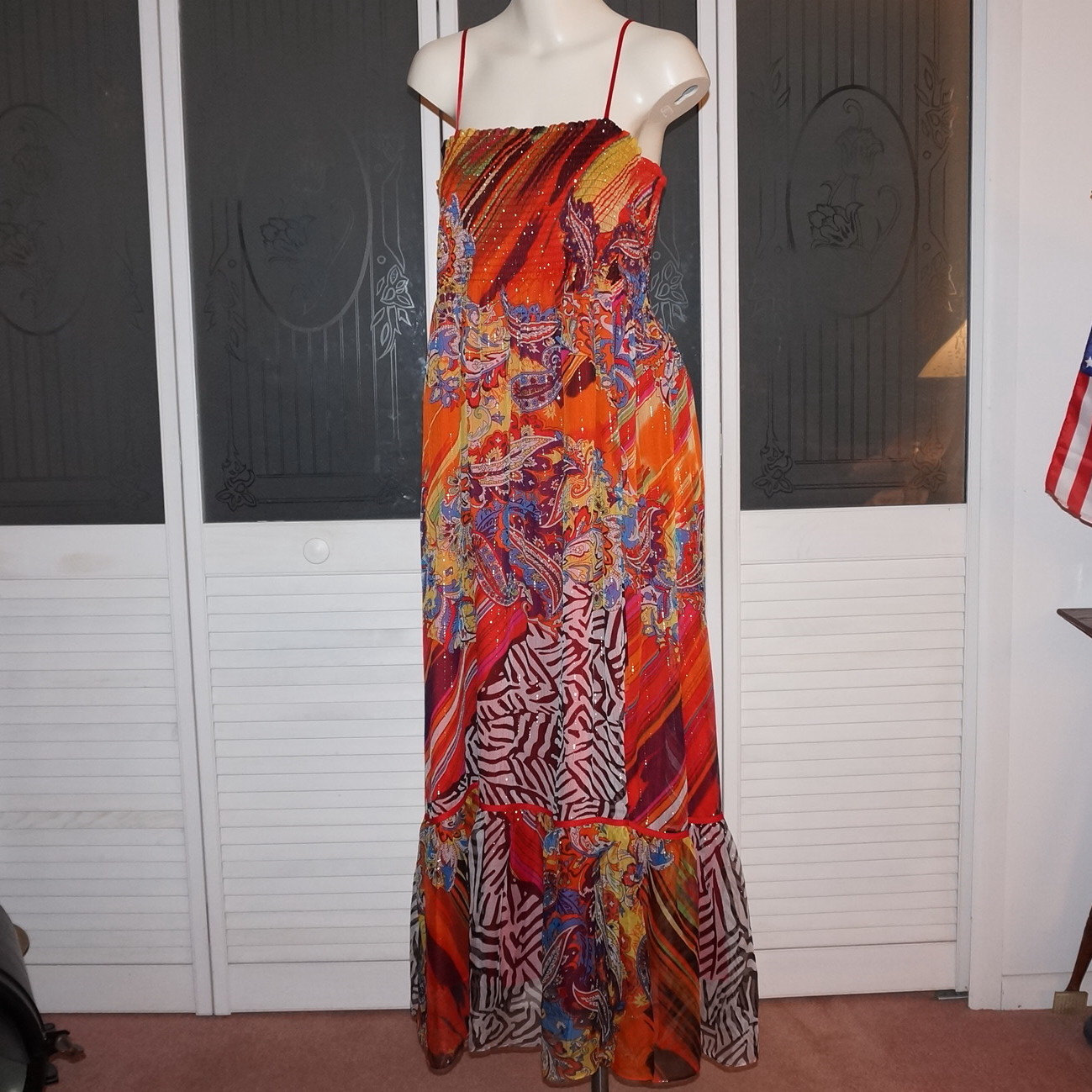 Primary image for Vintage Peter Nygard Designer Shirred Silk Sun Dress Sundress Shirt Set