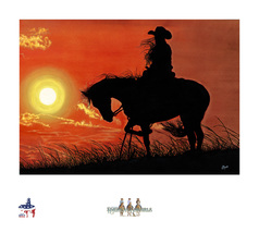 AMERICAN COWGIRL #20 - MINIATURE GICLEE PRINT- 8&quot; X 11.36&quot; FOR THE COLLE... - $129.00