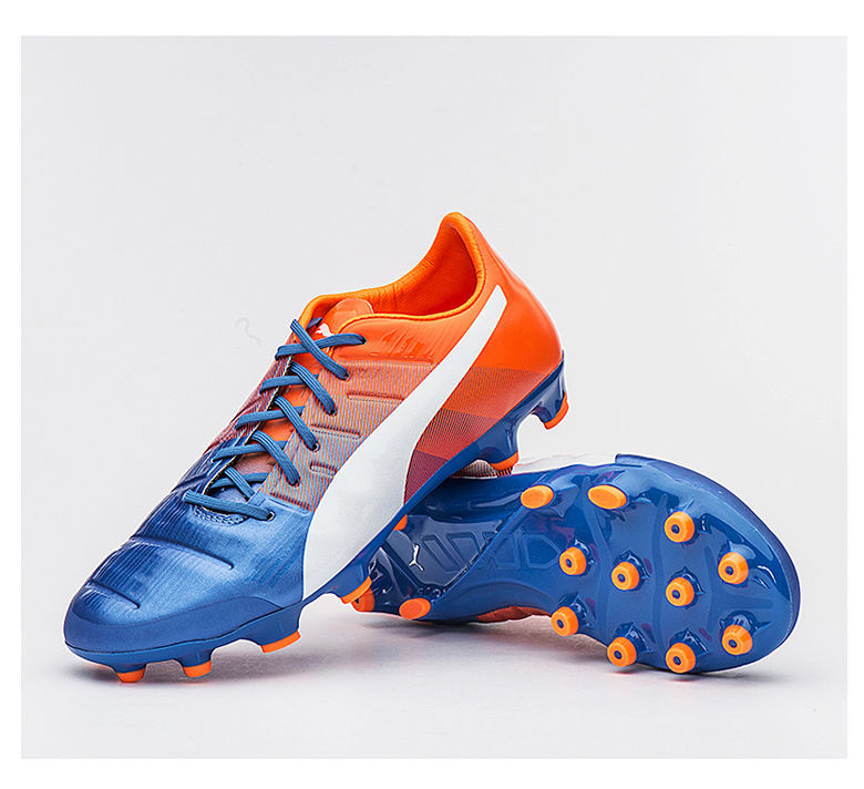 Puma 2016 Mens EvoPower 4.3 AG Soccer Cleats Football Shoes Blue/Orange ...