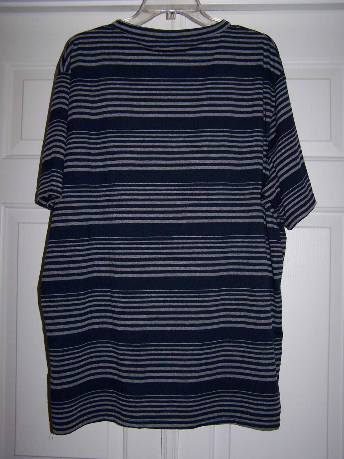 Courage Clothing Co. Men's XXL Shirt Blue/Grey Striped Short Sleeve V ...