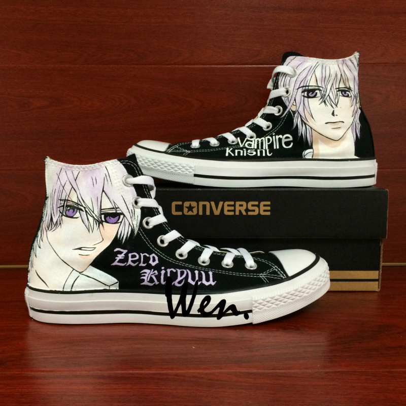 Sneakers Converse All Star Vampire Knight Kiryu Zero Design Hand Painted Shoes