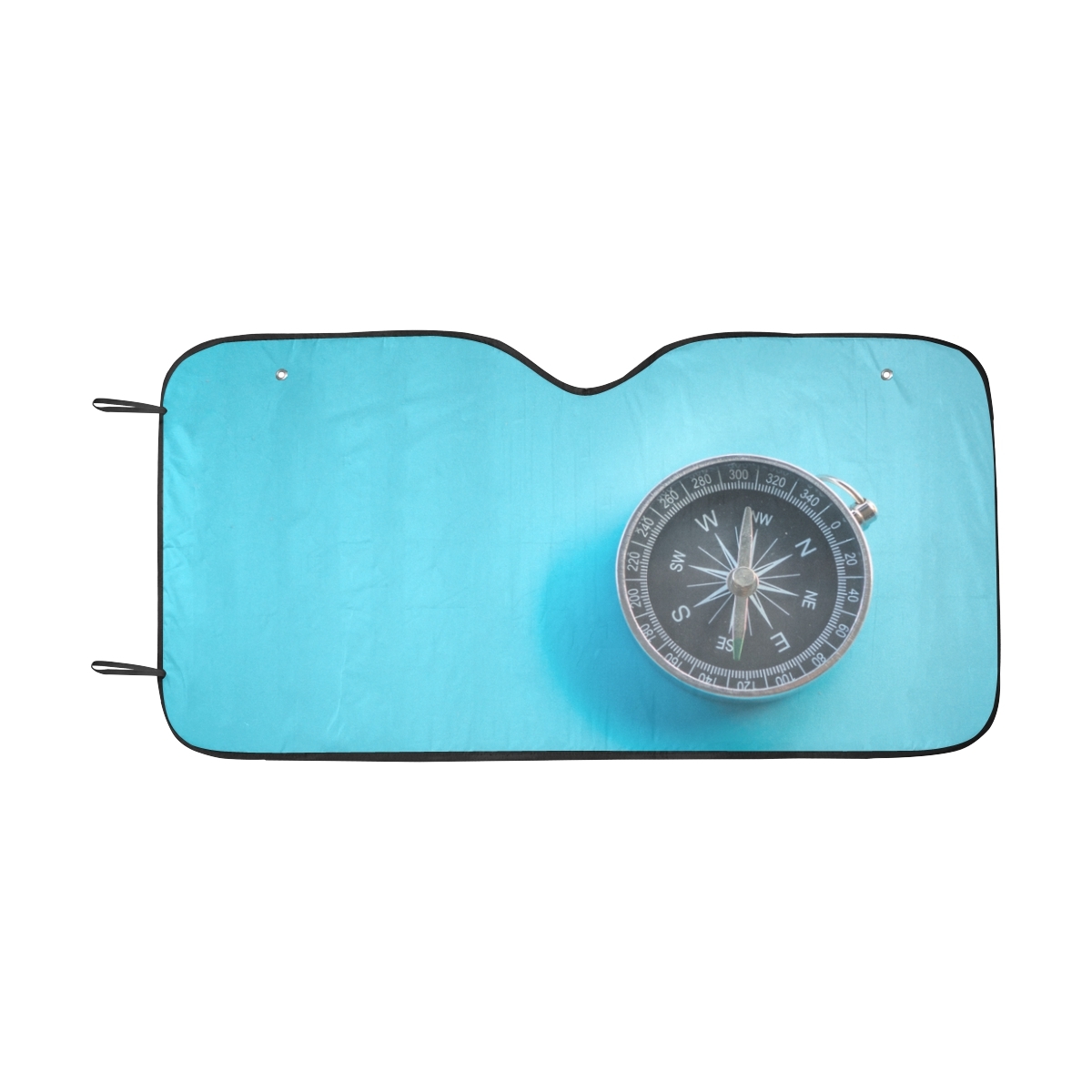 Sun Shades Car Windshield Compass On Blue Pattern Car Front Window