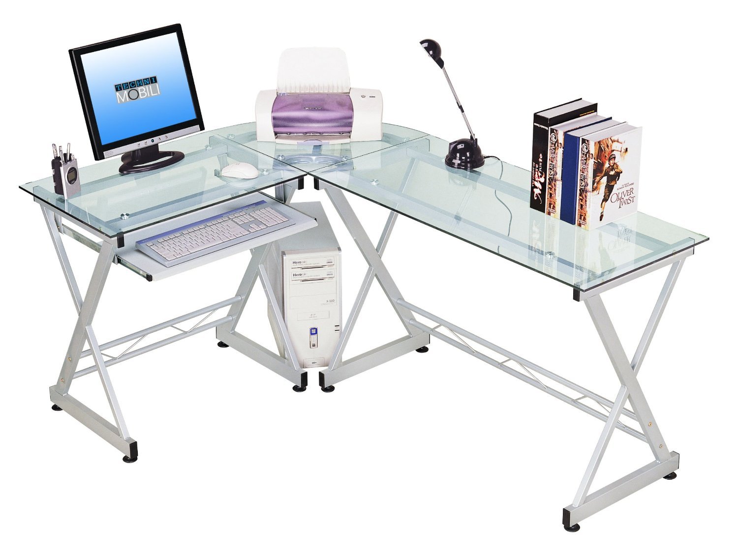 Home Computer Desk And Table Office Furniture Corner Hutch L Shaped