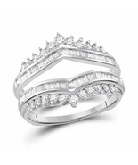 0.20 Ct Round Cut Diamond Wedding Engagement Enhancer Ring 14k White Gol... - $89.99